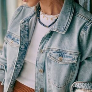 NWT Sézane Wilfrield Jacket - snow blue